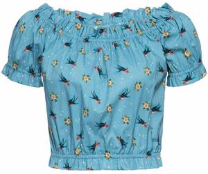 Queen Kerosin Oldschool Tattoo Damen Bluse, Größe XL