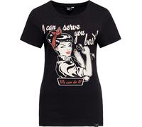 Queen Kerosin Print T-Shirt QKI21004 Schwarz-XXL