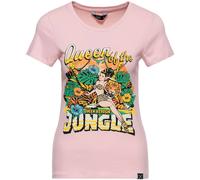 Queen Kerosin Queen Of The Jungle Damen T-Shirt, pink, Größe 2XL