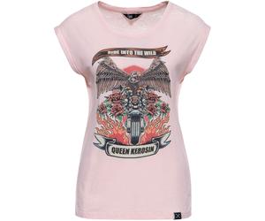 Queen Kerosin Ride Into The Wild Damen T-Shirt, grau, Größe L