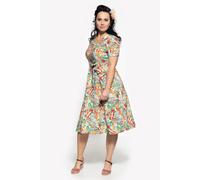 Queen Kerosin Sommerkleid mit Allover-Print im 50s-Look QK4211015456 Bunt-XS
