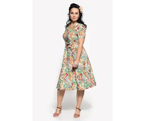Queen Kerosin Sommerkleid mit Allover-Print im 50s-Look QK4211015456 Bunt-XS
