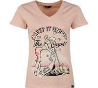 Queen Kerosin Sweep IT Up T-Shirt rosa in XS