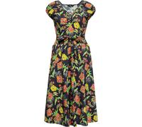 Queen Kerosin Swing Kleid mit tropischem All-Over-Print QKU26001 Mehrfarbig-XXL
