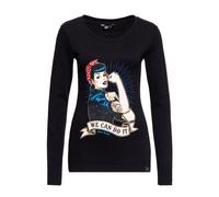 Queen Kerosin We Can Do It - Longsleeve Langarmshirt schwarz in XXL