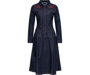 Queen Kerosin Western Swing Kleid QKI26009 Denim-S