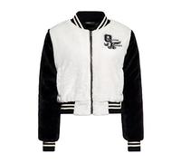 Queen Kerosin Wild Cats Frauen Collegejacke schwarz/weiß L
