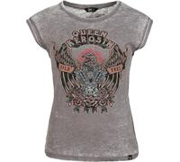 Queen Kerosin Damen T-Shirt · Printshirt · Vintage · Sleeveless · 50s · Retro · Rockabella · Used · Rundhals · Used · Roll-up · Used · Kurzarm · Slim Fit · Wild & Free