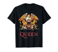 Queen Offizielles klassisches Wappen T-Shirt, Schwarz, S, Unisex-Erwachsene, Kurzarm, T-Shirt, Klassisch, Queen Fans, Erwachsene