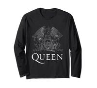 Queen Offizielles klassisches Wappen, weißes Logo Langarmshirt