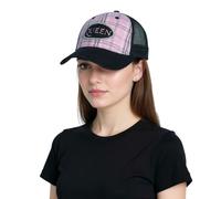 Queen Rock-Band Baseball-Cap Baumwoll-Cap mit „Queen“ Stickerei Trucker-Cap TC105953QUN Schwarz/Rosa