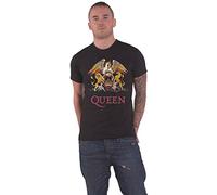 Queen T Shirt Classic Crest Band Logo Nue offiziell Unisex Schwarz XXXL