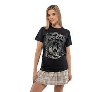 Queen T Shirt Diamante Ornate Crest Band Logo Nue offiziell Unisex Schwarz S