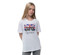 Queen T-Shirt mit britischer Flagge für Jungen/Mädchen (13-14 Jahre) (weiß), weiß, 13-14 Jahre