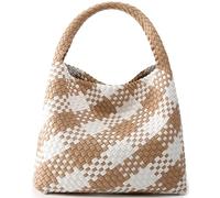 Queenoris Fashion gewebte Handtasche für Damen, Obergriff-Schultertasche, weiche Sommer-Hobo-Tasche