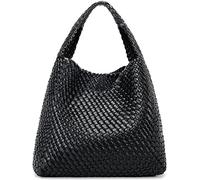 Queenoris Gewebte Tasche für Damen, schwarz