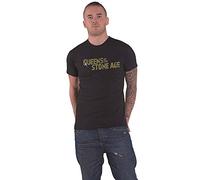 Queens of The Stone Age T-Shirt Bullet Shot Logo Neu Offiziell Herren Schwarz Größe S, Weiß