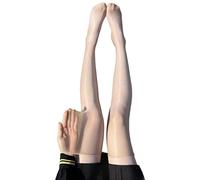 QUEENYARD Damen-Strümpfe, sexy, ultradünn, durchsichtig, seidig, durchsichtig, Overknee-Socken, glänzende Strümpfe, farbe, Einheitsgröße