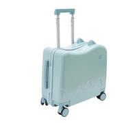 Queeucaer 18" Ride-On Koffer Kindergepäckstück KindergepäCk Jungen Reisekoffer Jungs Hartschalenkoffer Rollgepäck mit Schloss für Kurze Ausflüge, Studienreisen, Schulbesuche