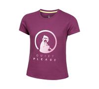 Quiet Please Baseline Logo T - Shirt Mädchen Berry, Pink