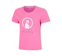 Quiet Please Baseline Logo T - Shirt Mädchen pink, weiß