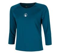 Quiet Please Court Crush Longsleeve Damen-petrol, weiß in petrol, Größe: M