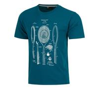 Quiet Please Create Rackitecture T-Shirt Herren-Petrol,Weiß in petrol, Größe: M