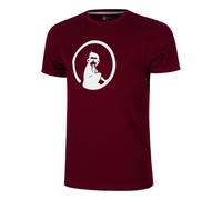 Quiet Please Create Trainings T-Shirt Herren-Weinrot,Weiß in weinrot, Größe: L