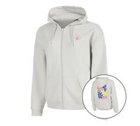 Quiet Please Crush Court Sweatjacke Damen - hellgrau, pink