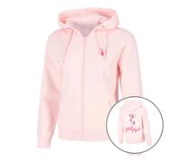 Quiet Please Endlessly Flower Zip Sweatjacke Damen - Rosa, Mehrfarbig