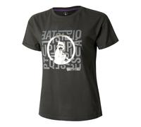 Quiet Please Glitter Word Salad T - Shirt Damen Anthrazit