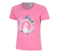 Quiet Please Joy Flower Logo T - Shirt Damen pink, weiß