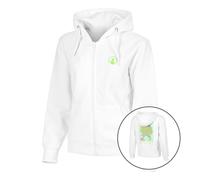 Quiet Please Wild Collage Zip Sweatjacke Damen-Weiß,Mehrfarbig in weiß, Größe: M