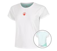 Quiet Please Wild Cross T - Shirt Damen Weiß, Türkis