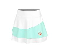 Quiet Please Wild Flounce Rock Damen-Weiß,Türkis in weiß, Größe: XS