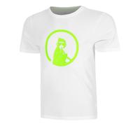 Quiet Please Wild Trainings T-Shirt Herren-Weiß,Neongrün in weiß