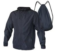 Quikflip 2-in-1 Wende-Rucksack-Jacke (wie auf Shark Tank) Unisex Dryflip Windbreaker - Schwarz - X-Large