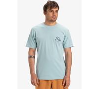 T-Shirt QUIKSILVER "Evo Original", Herren, Gr. M, blau (aquifer), [Hauptstoff] 100% Bio-Baumwolle, Kurzarm, Shirts (65110429-M) aquifer