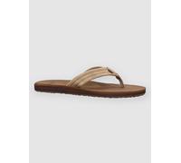 Quiksilver Sandale Carver Suede Core - Leder, Zehentrenner, Gummisohle - Herren Gr. 40, Tan