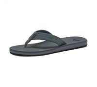 Quiksilver Carver Wildleder-Flip-Flops für Herren, Fußgewölbeunterstützung, athletische Herren-Sandalen, Größe 39 bis 44, Grau/Grau/Schwarz, 15