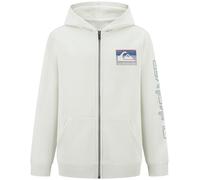 Quiksilver Fleece-Kapuzenpullover mit durchgehendem Reißverschluss und Beuteltasche vorne für Jungen, Silver Birch Sun, 8