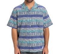 Funktionshemd QUIKSILVER "Global Heat", Herren, Gr. L, US-Größen, aqua sky global heat 32x32, 70% Baumwolle, 30% Leinen, Kurzarm, Hemden (62271913-L) aqua sky global heat 32x32