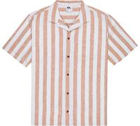 Quiksilver - Hemd aus Bio-Baumwolle und Hanf - Herren - Sunset Song SS Shirt Bone White Stripes Sunset - Sunset Song SS Shirt Bone White Beige S