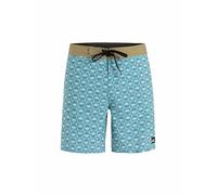 Boardshorts QUIKSILVER "Surfsilk Straight Leg 18"", Herren, Gr. 31(S/M), florever aquifer, bgw6, 88% Polyester, 12% Elasthan, Hosen (96491160-31) florever aquifer, bgw6