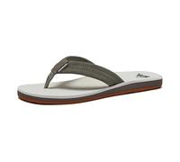 Quiksilver Herren Carver Suede 3-Punkt-flip-Flop Athletic Sandalen Flipflop, Grau Weiß Grau, 42.5 EU