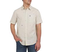 Quiksilver Herren Premium Soft Cotton Short Sleeve Button Down Woven Shirt Woven Shirt (1er Pack), Silberne Birke, S