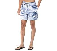 Quiksilver Herren Badehose mit elastischer Taille, 43,2 cm Boardshorts, Mystic Session Blue Indigo, Medium