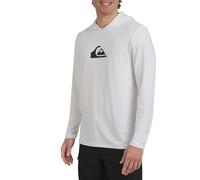Quiksilver Herren Swimwear Regular Fit UPF 50 Sun Tee Hooded Rash-Guard-Shirt, Weiss/opulenter Garten, Large