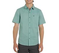 Quiksilver Herrenhemd, Premium-Baumwolle, gewebt, kurzärmelig, mit Knopfleiste, Freizeithemd, Jadegrau, Mittel