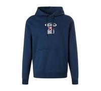 Quiksilver Hoodie Herren Regular Fit Baumwolle blau Logo und Motiv, M